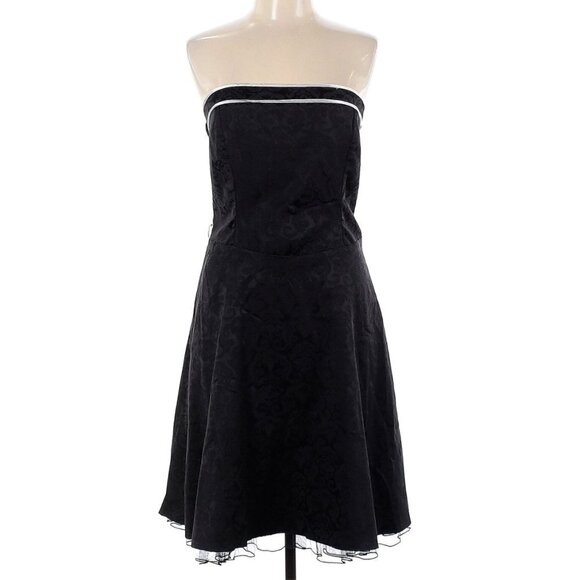 A-list by Wrapper Women"s Black Strapless Party Dress - Picture 1 of 7